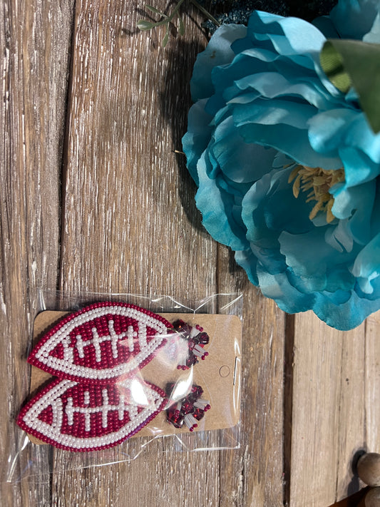 Red GameDay Earrings
