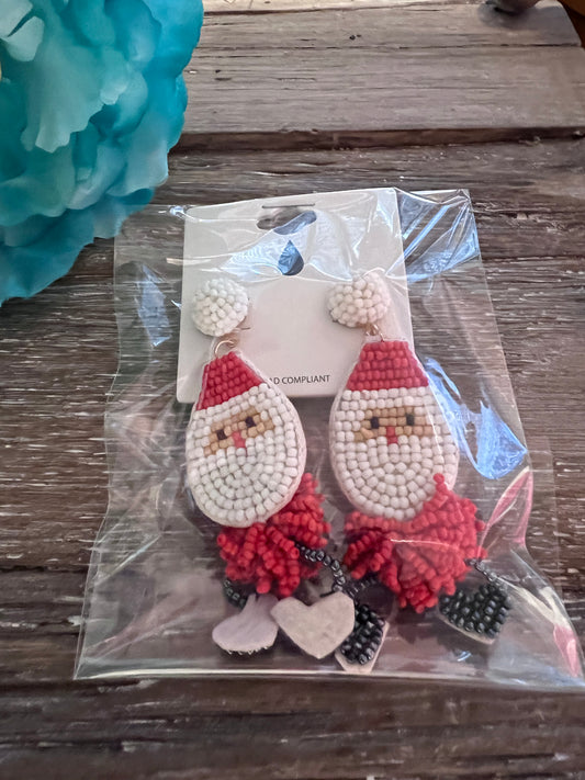 Santa Sea Bead Body Earrings