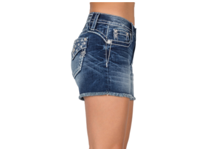 Miss Me Americana Flap Shorts