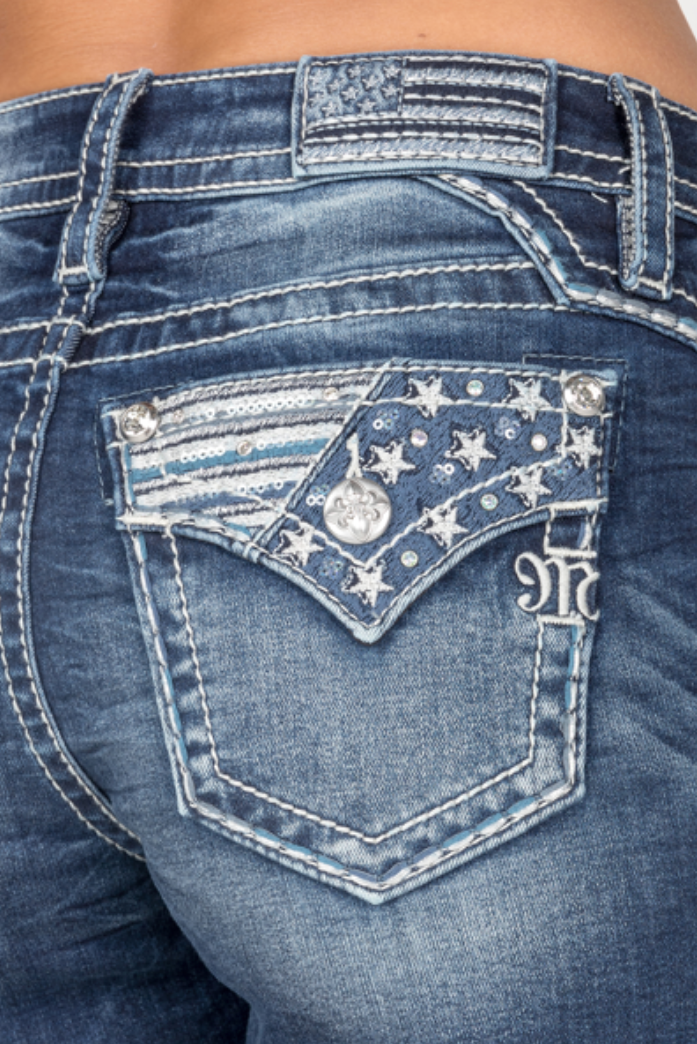 Miss Me Americana Flap Shorts