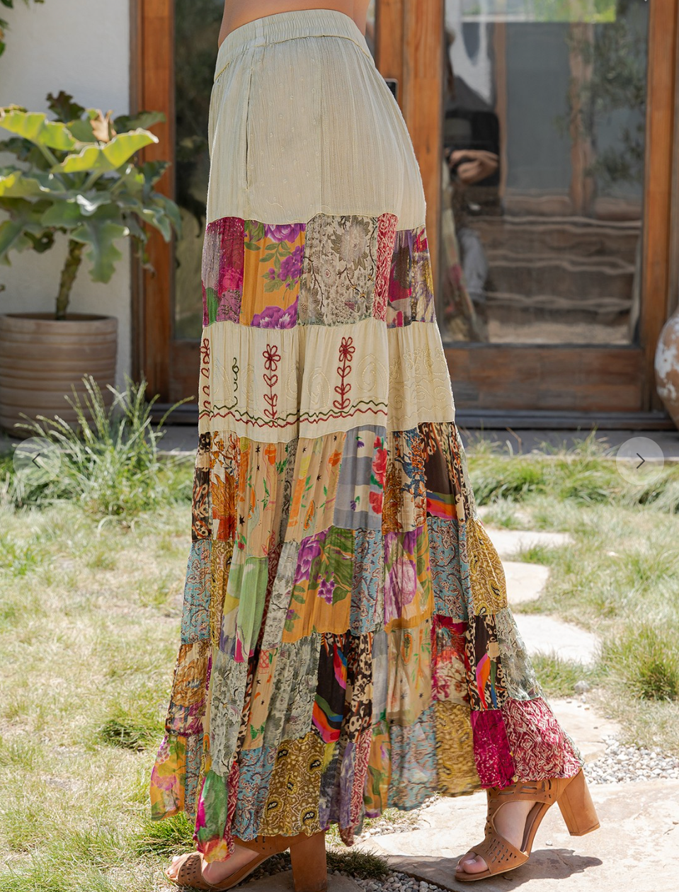 Boho Flared Tiered Pants