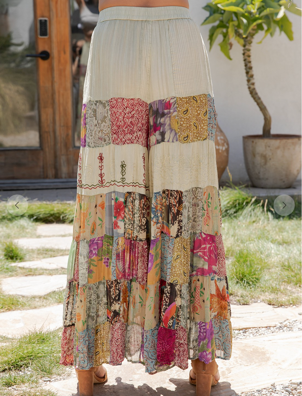 Boho Flared Tiered Pants