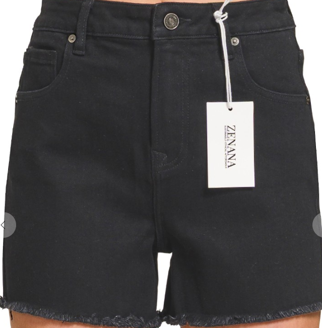 Black Frayed Shorts