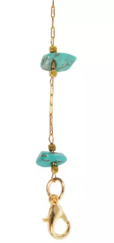 Turquoise Stone Trucker Hat Chain