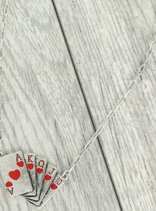 Western Hearts Royal Flush Necklace