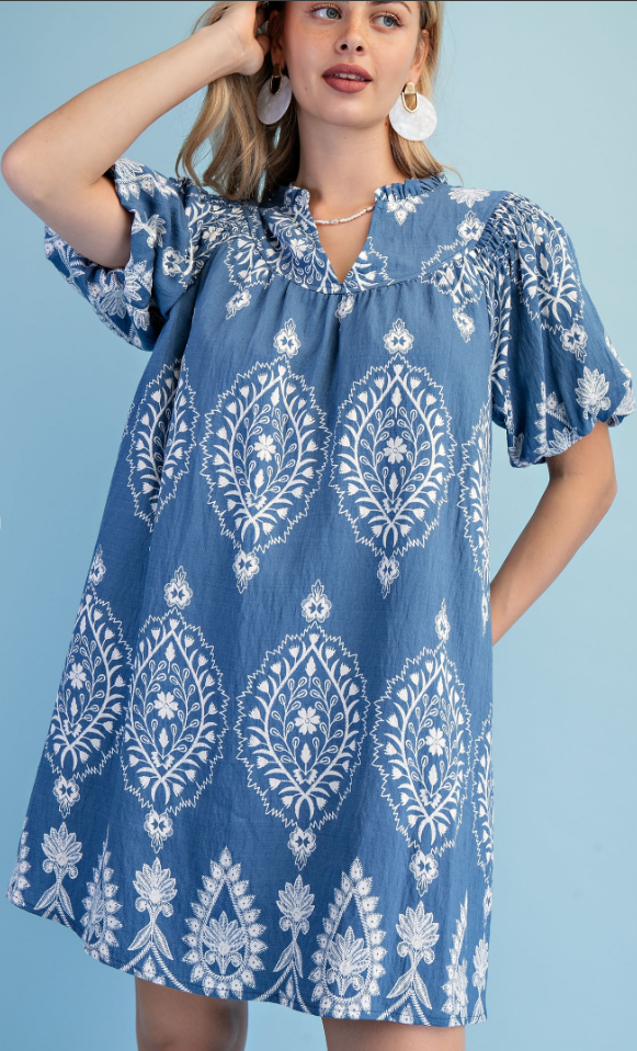 Paisley Blue Dress