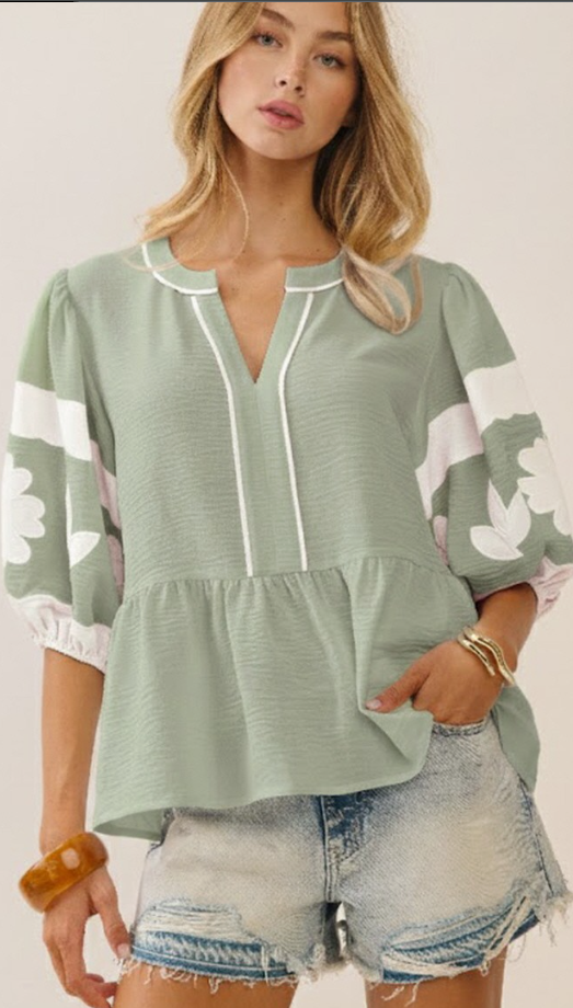 Airflow Peplum Blouse