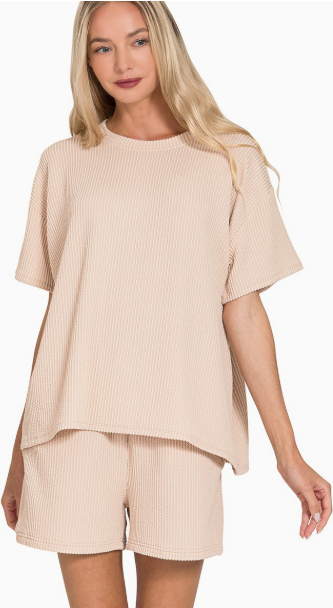 Ribbed Short Set