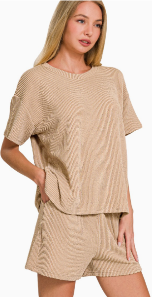 Ribbed Short Set