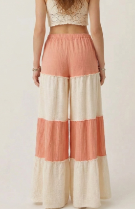 Waffle Knit Wide Leg Pants