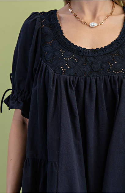 Navy Beauty Queen Dress