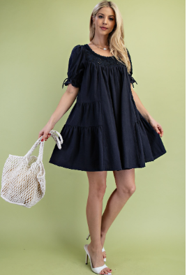 Navy Beauty Queen Dress