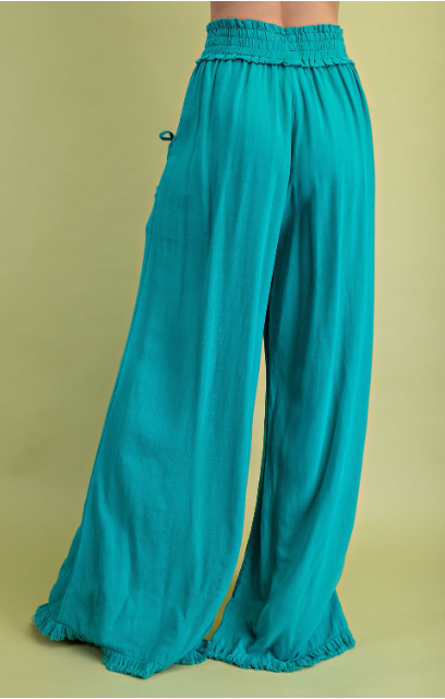 Linen Relaxed Wide Leg Pants