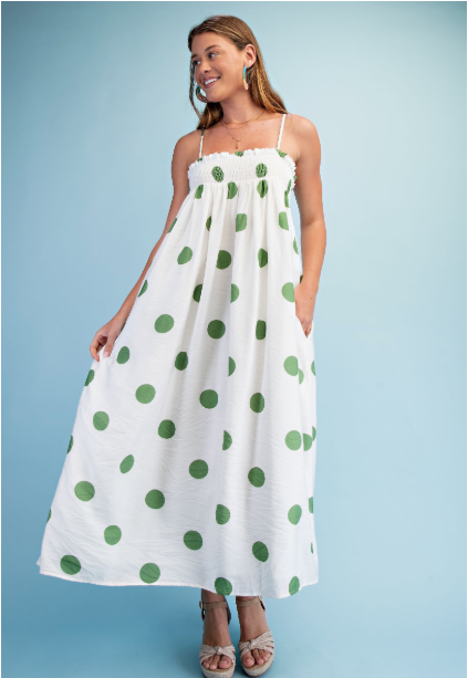 Polka Dot Maxi Dress