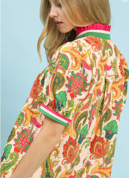Jacquard Abstract Print Dress