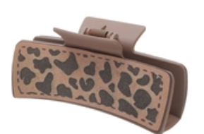 Leather Printed Hair Clip