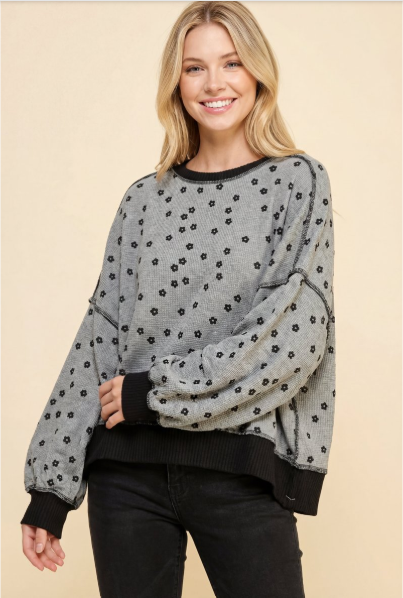 Waffle Floral Lounge Set