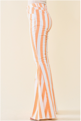 Boho Striped Western Flare Pants