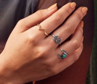 Angel Wings Silver Ring