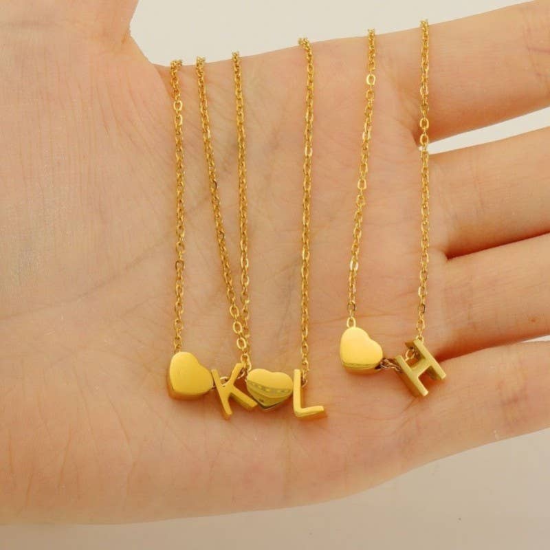 Initial Heart Necklace