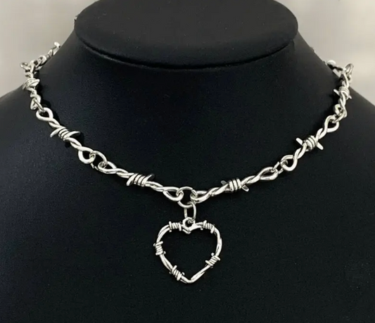 Barbwire Heart Necklace