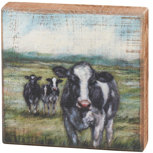 Dairy Cows Block Sign