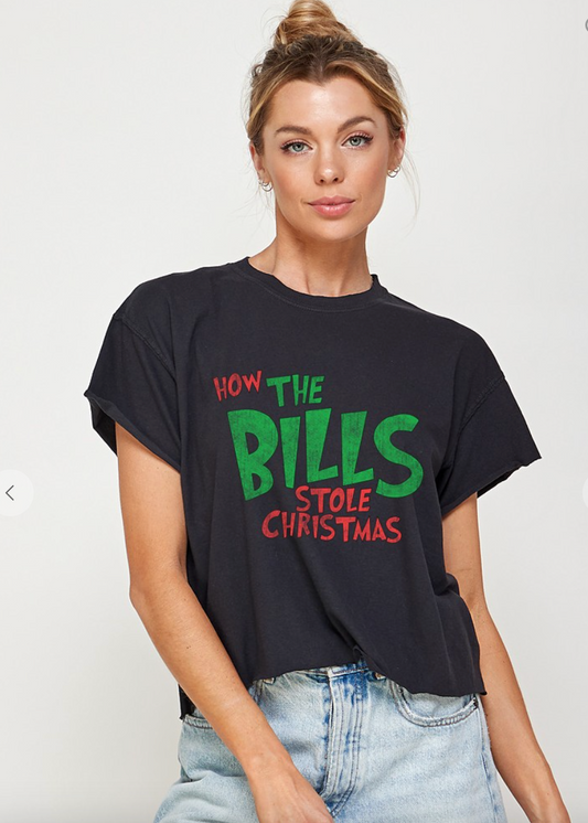 Bills Stole Christmas Crop Tee