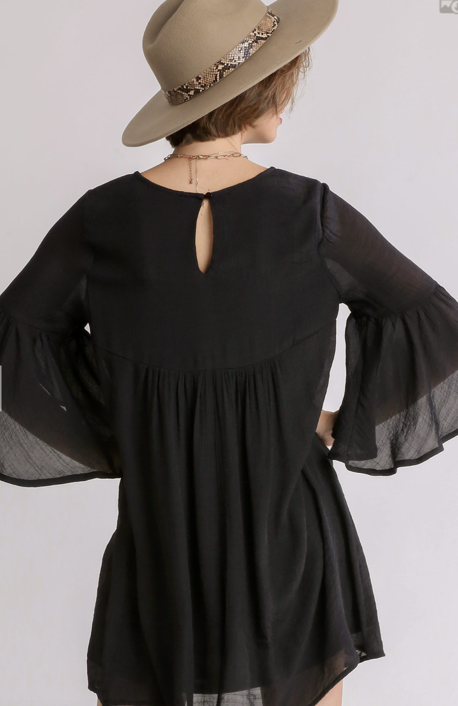 Black Embroidered Dress