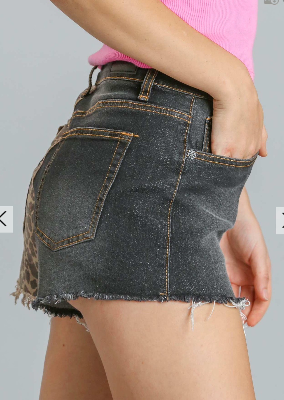 Leopard Block Shorts