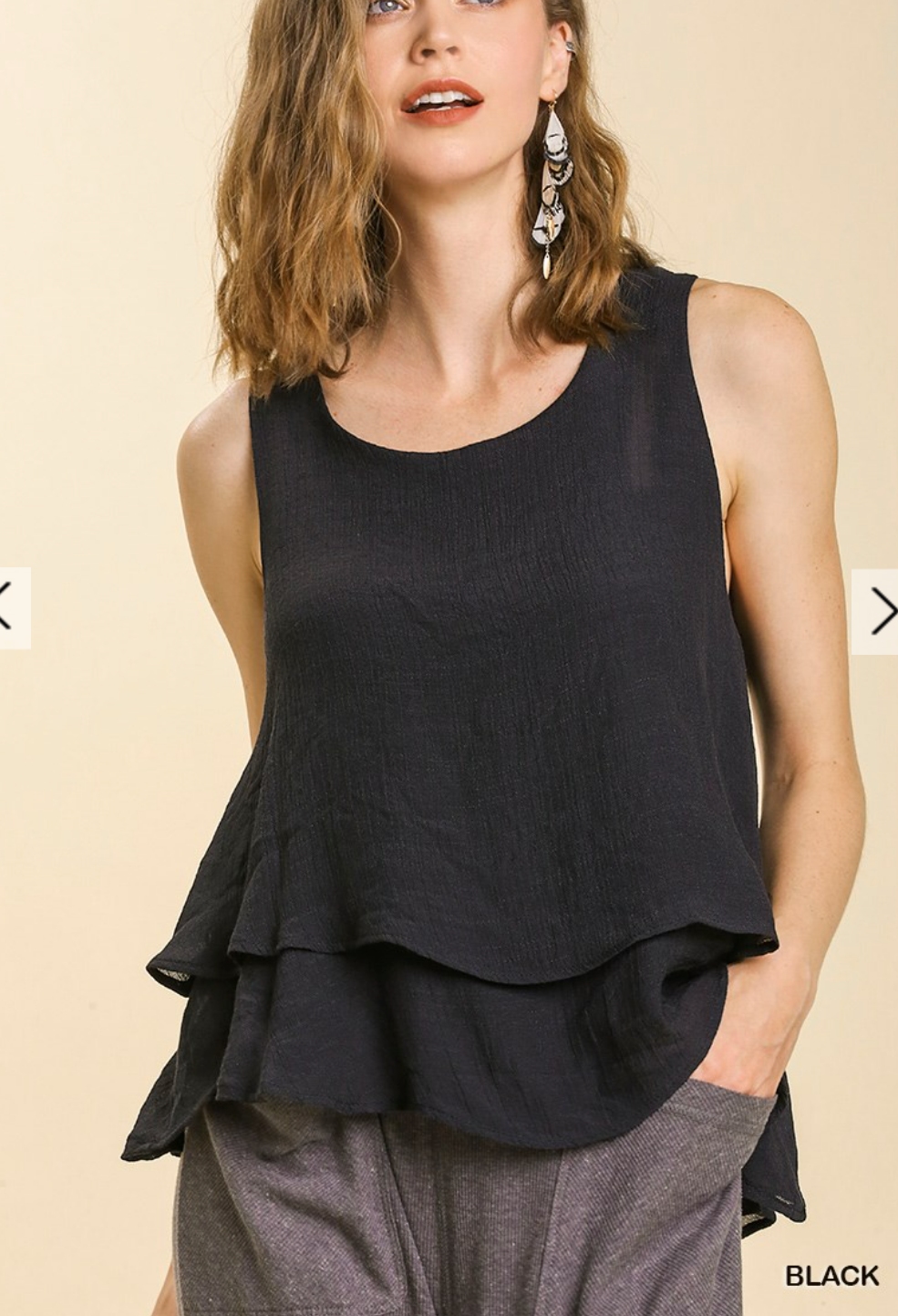 Sleeveless Layered Top