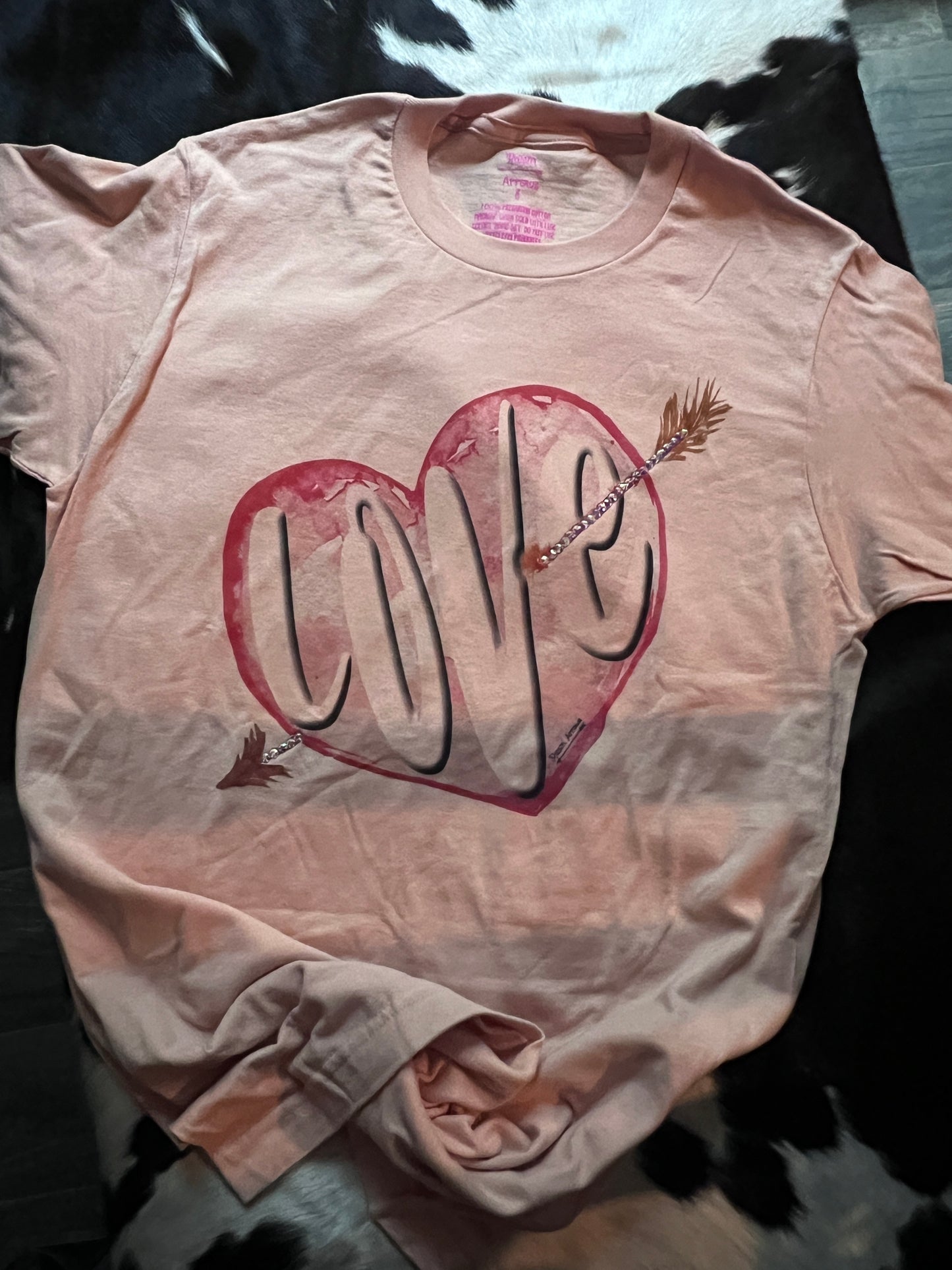 Bling Love Heart Graphic Tee