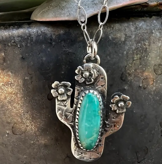 Boho Cactus Necklace