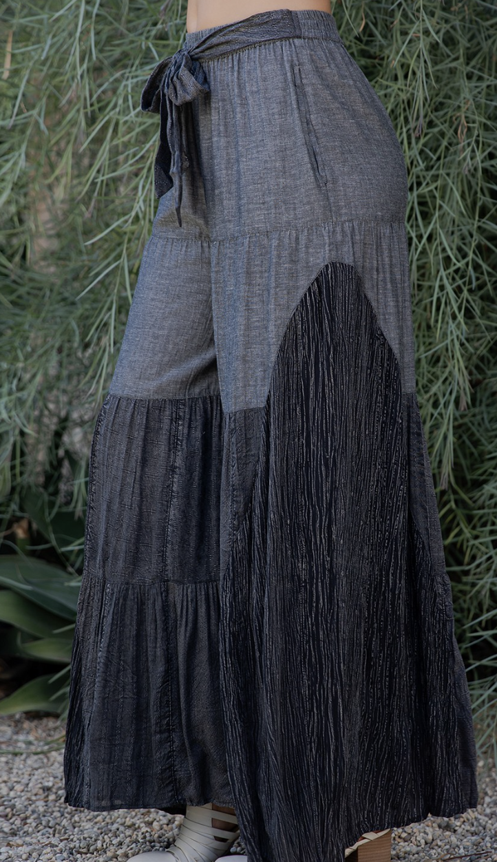 Rustic Boho Chambray Pants