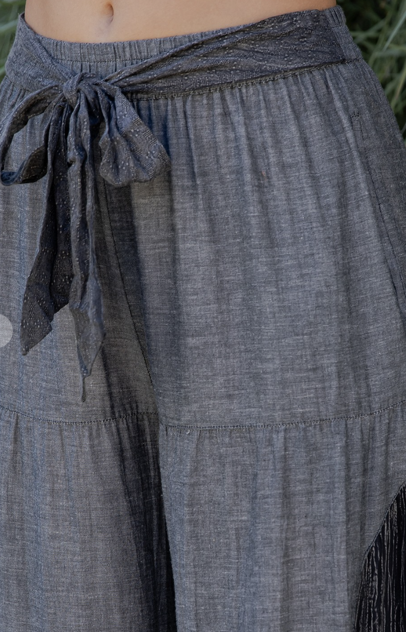 Rustic Boho Chambray Pants