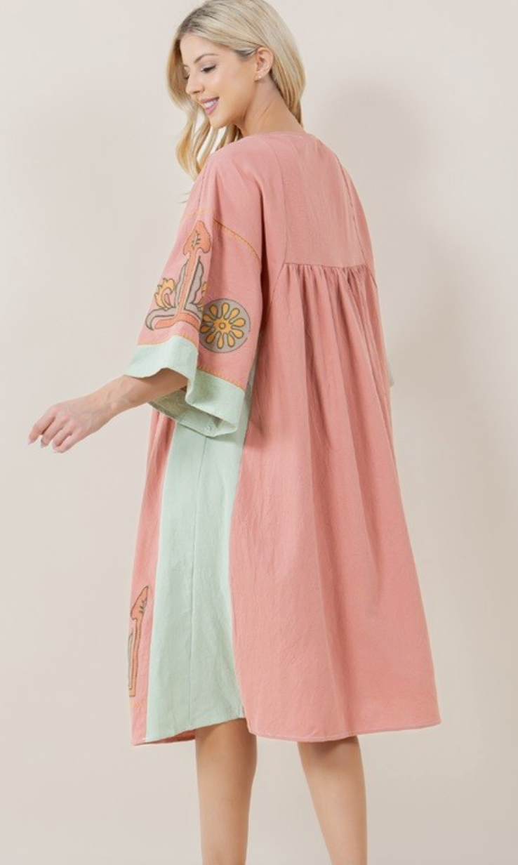 Boho Embroidered Long Dress