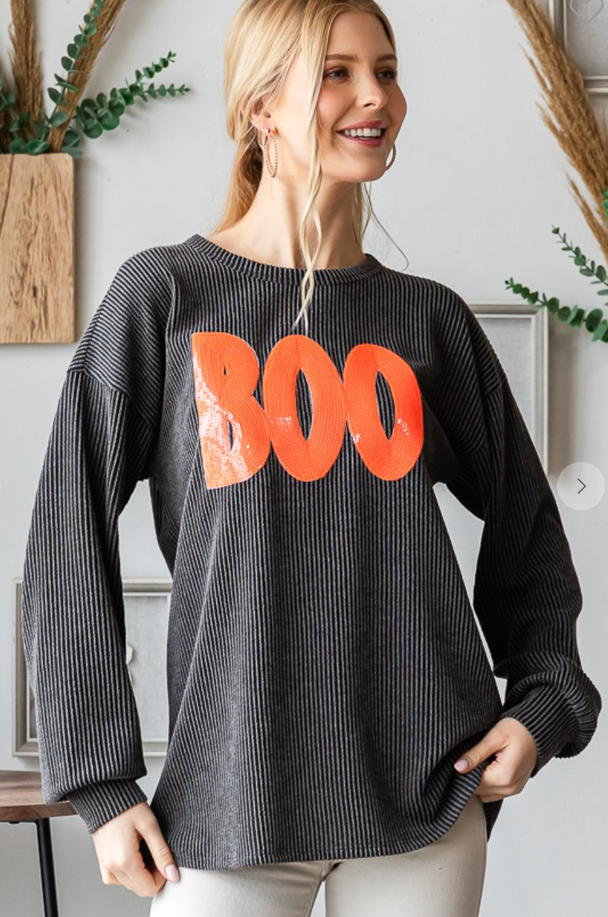 Boo Ribbed Shirt