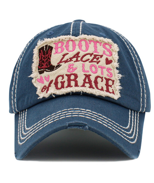 Boots Lace & Lots of Grace Cap