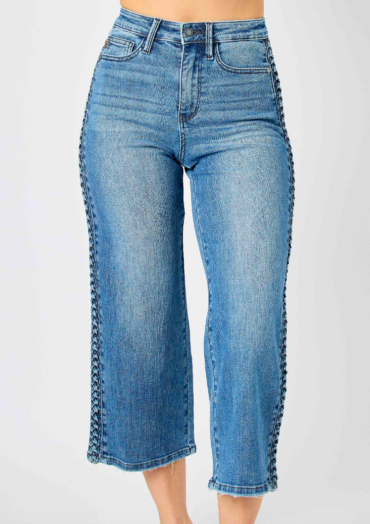 Judy Blue Braided Crop Jean