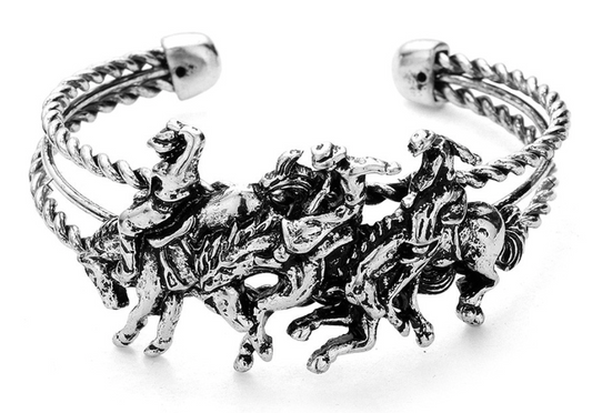 Broncing Horses Cuff Bracelet