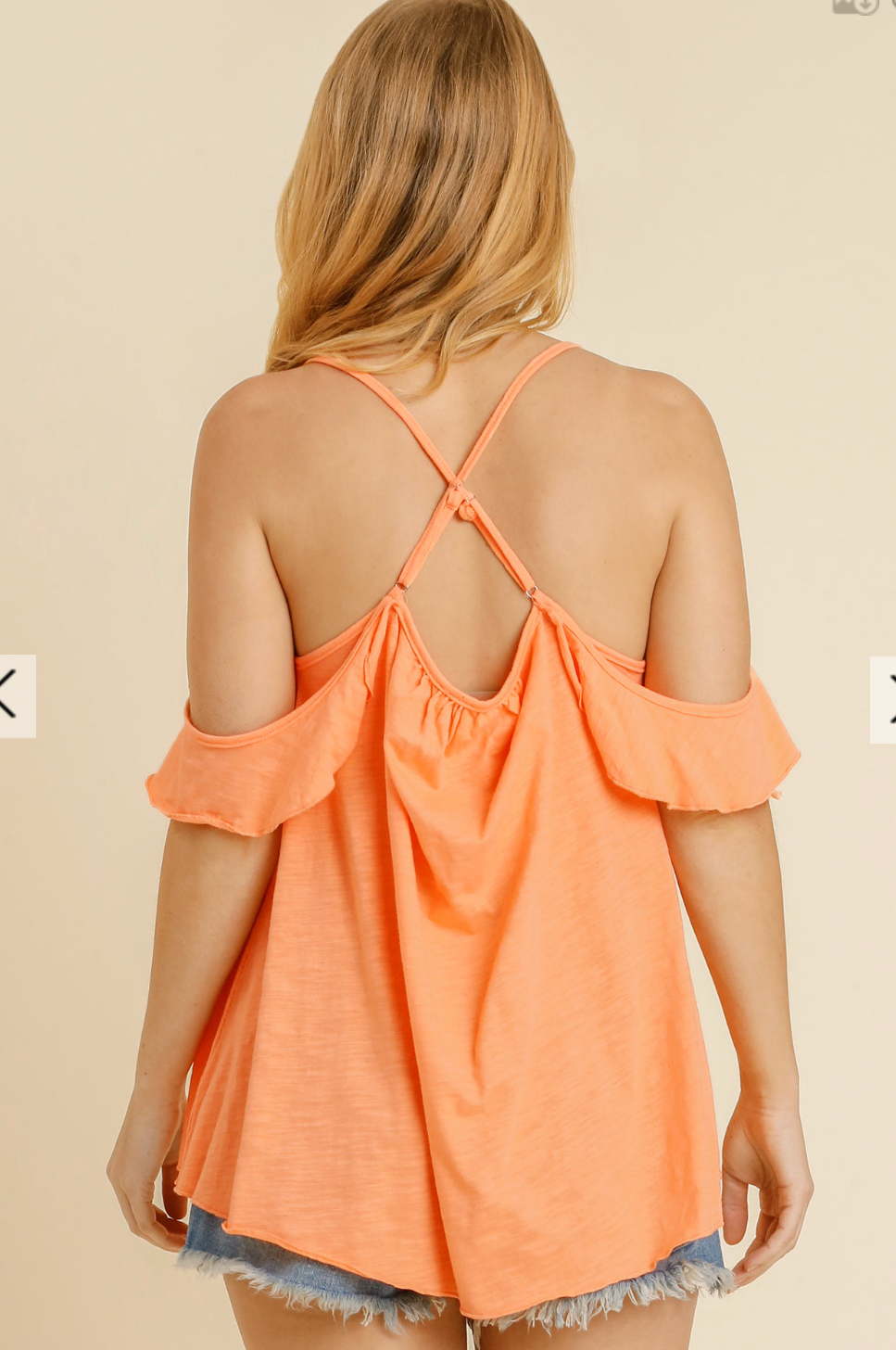 Spaghetti Strap Cross Back Top