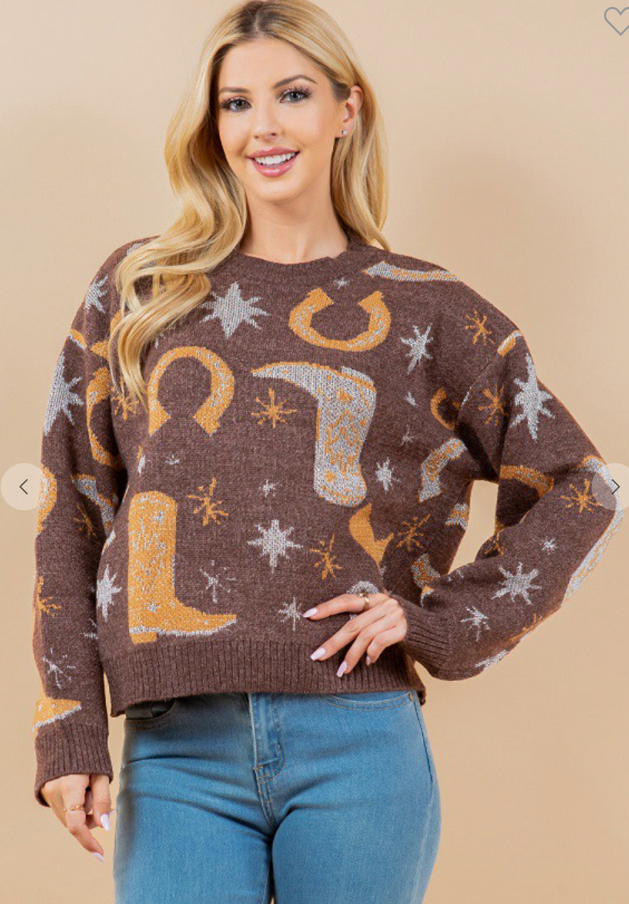 Come Get me Cowboy Sweater