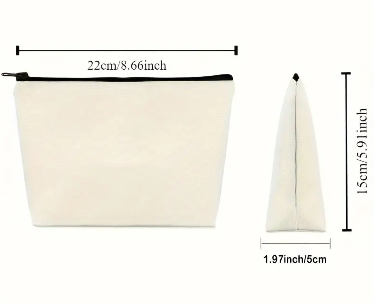 Canvas Cow Zipper Pouch