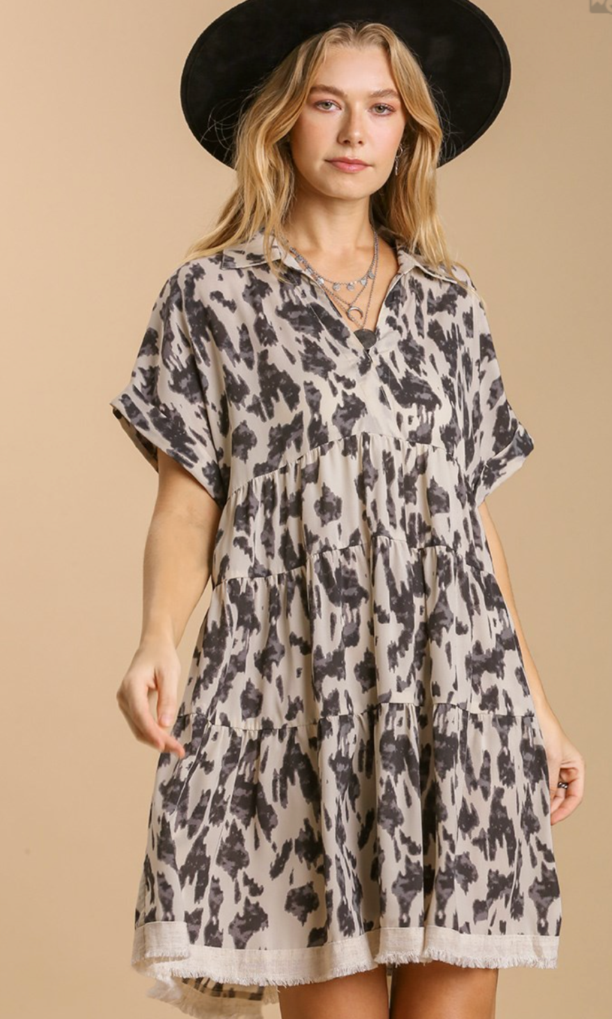 Cow Print Dress
