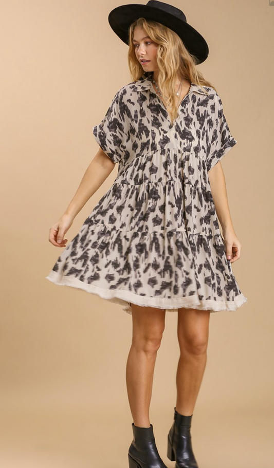 Cow Print Dress