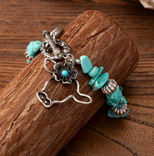 Turquoise Cow Bracelet