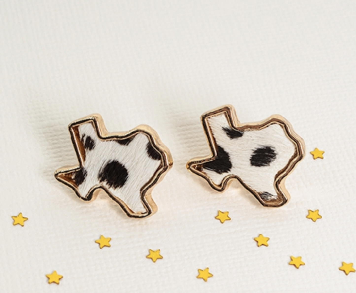 Cowhide Texas Earrings