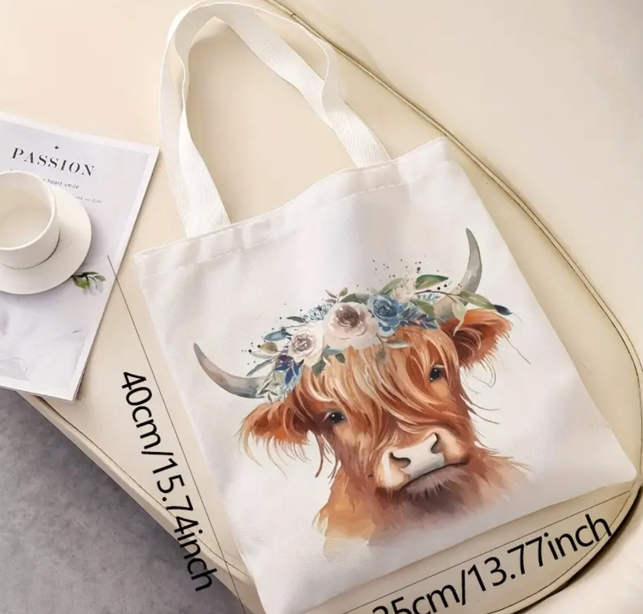 Cow Shopping Tote