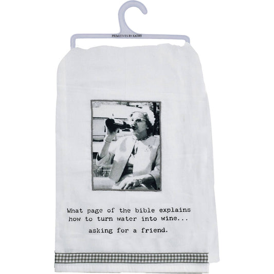 How To Turn Water Into Wine Kitchen Towel