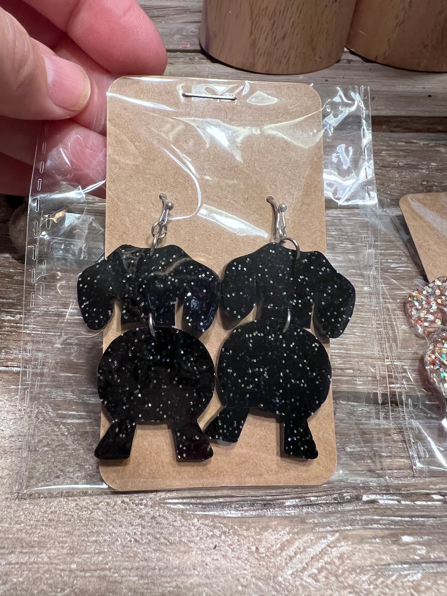 Resin Dachshund Earrings