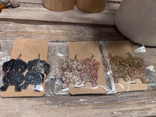 Resin Dachshund Earrings